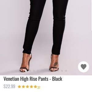 High rise pants